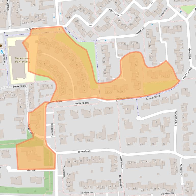 Kaart van postcodegebied 4761SV.