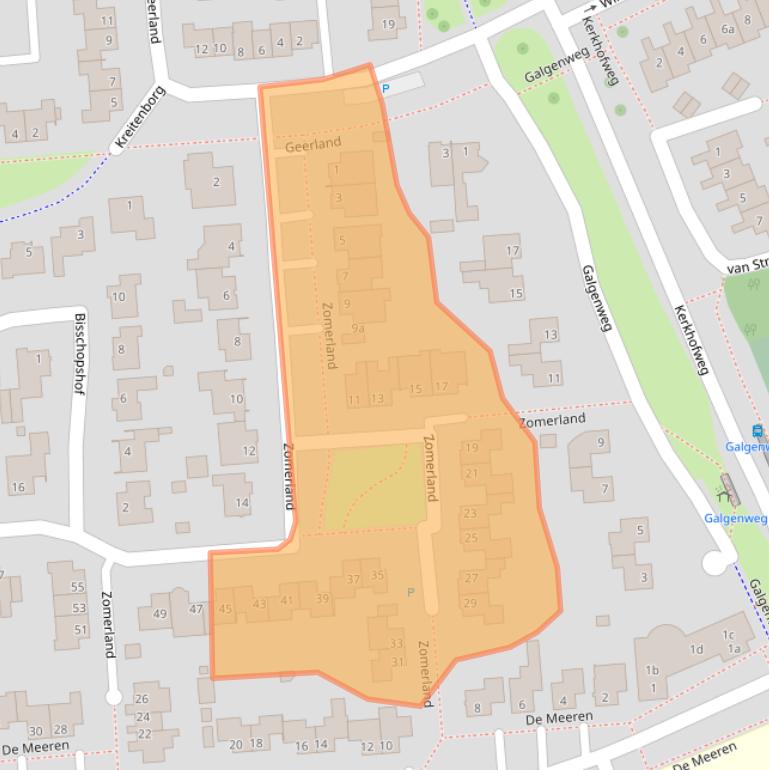 Kaart van postcodegebied 4761TA.