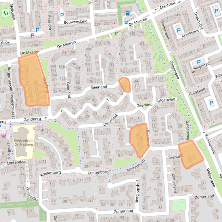 Kaart van postcodegebied 4761TJ.