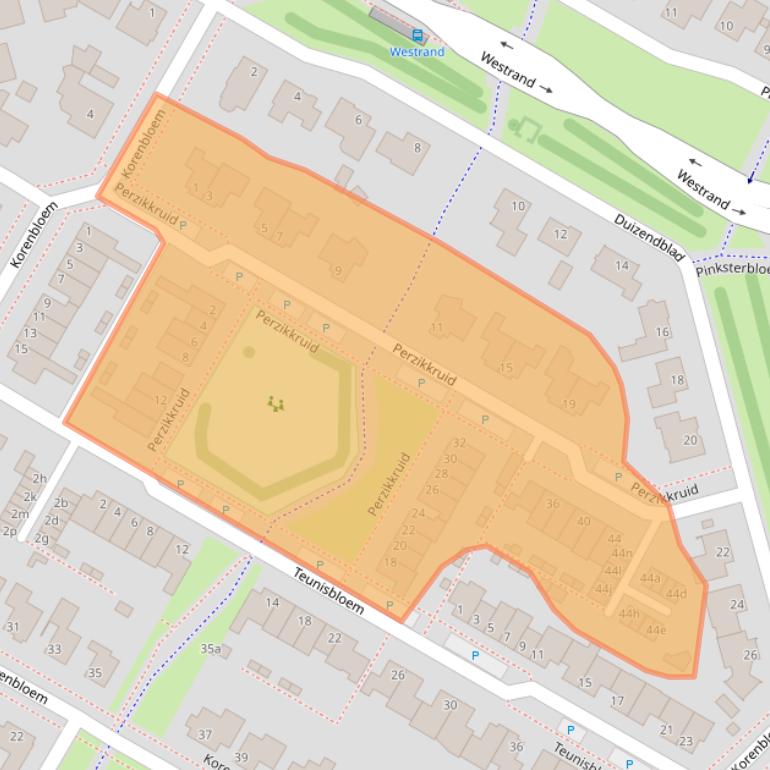 Kaart van postcodegebied 4761WE.