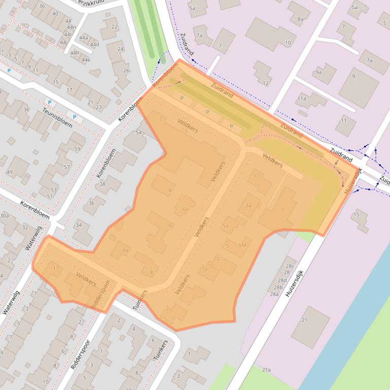 Kaart van postcodegebied 4761WG.