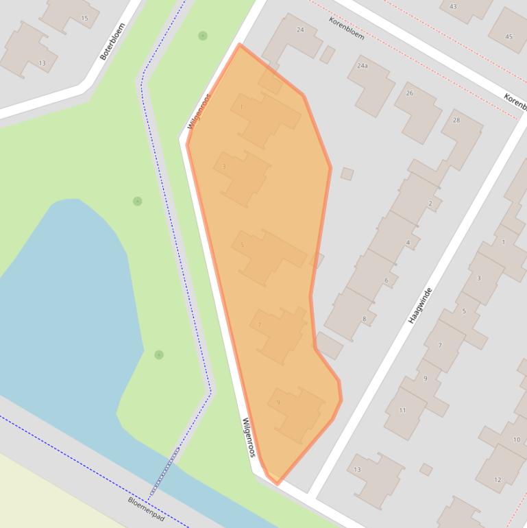 Kaart van postcodegebied 4761WX.