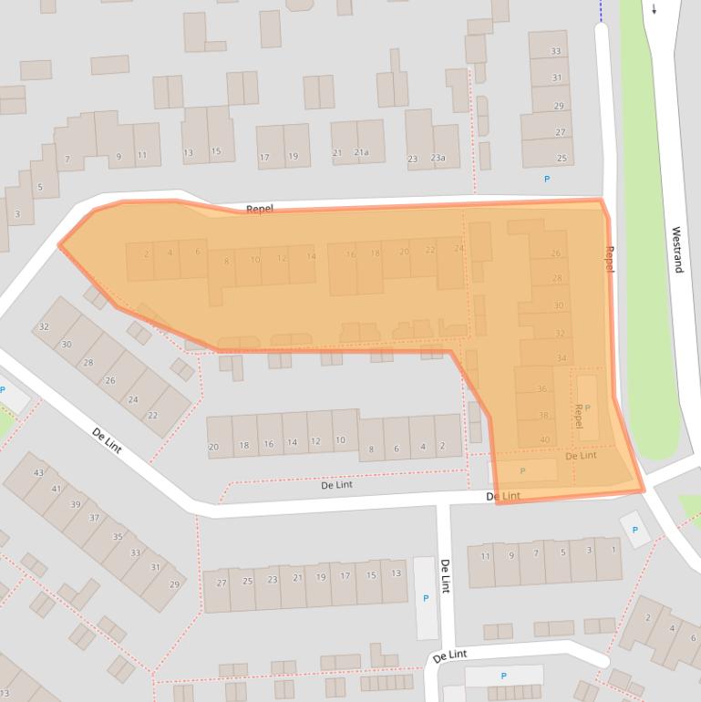 Kaart van postcodegebied 4761XA.