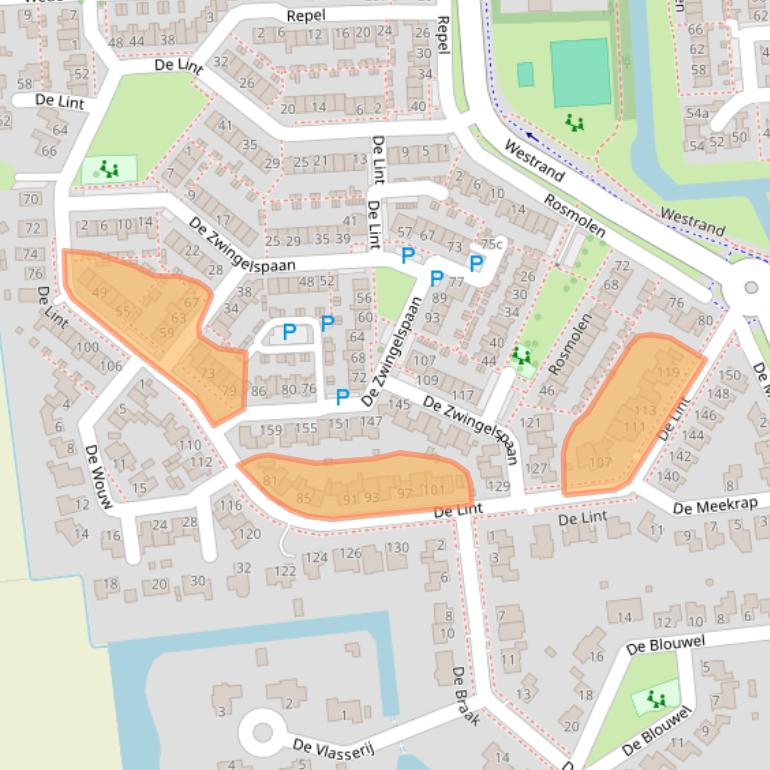 Kaart van postcodegebied 4761XN.