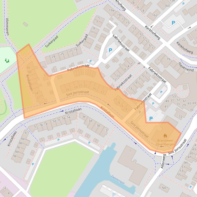 Kaart van postcodegebied 4761ZD.