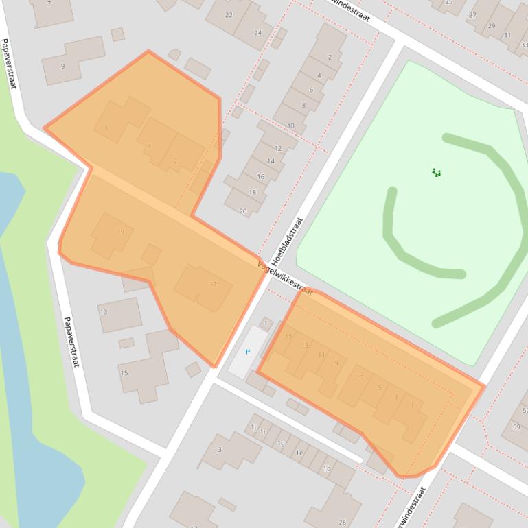 Kaart van postcodegebied 4761ZH.