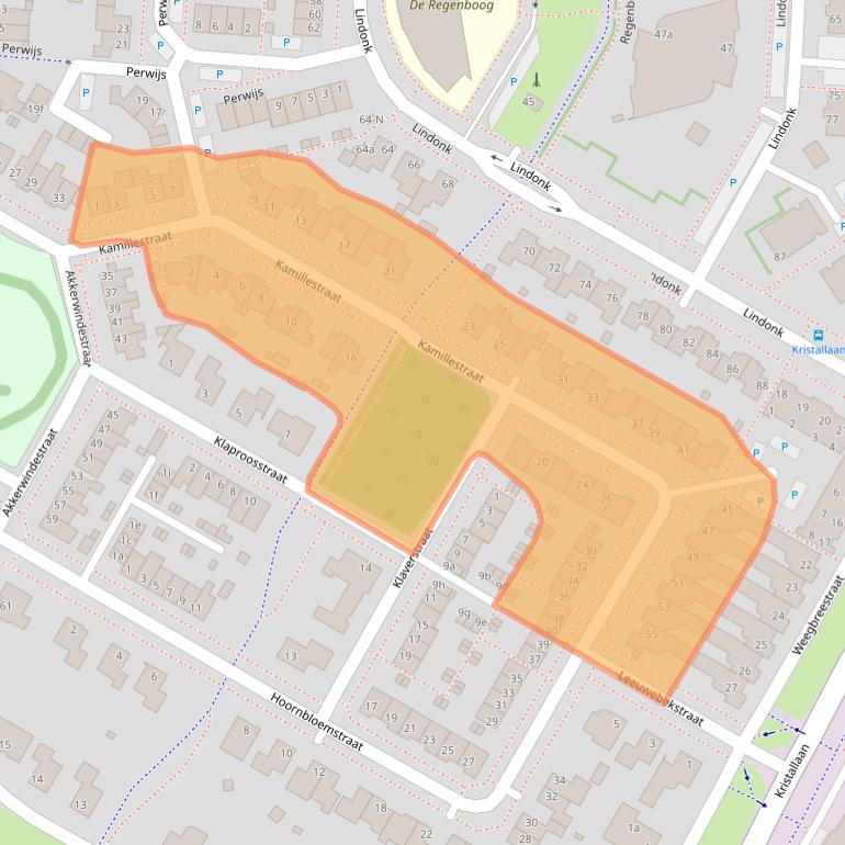 Kaart van postcodegebied 4761ZJ.