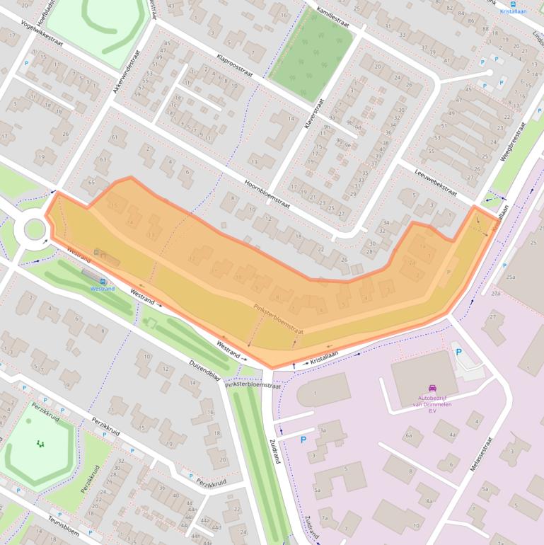 Kaart van postcodegebied 4761ZT.