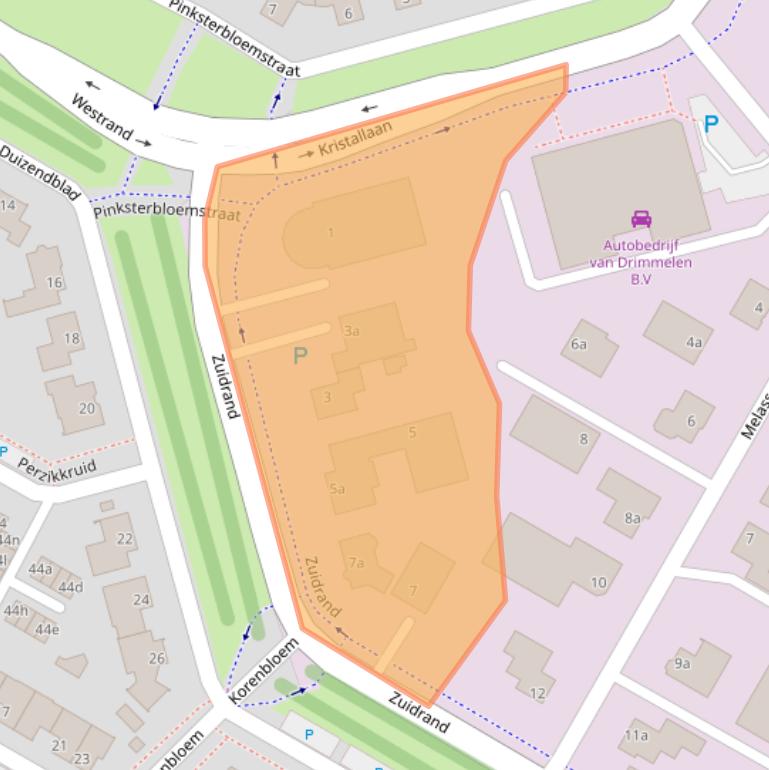 Kaart van postcodegebied 4761ZZ.