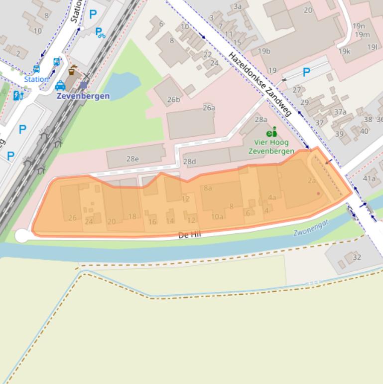 Kaart van postcodegebied 4762AG.