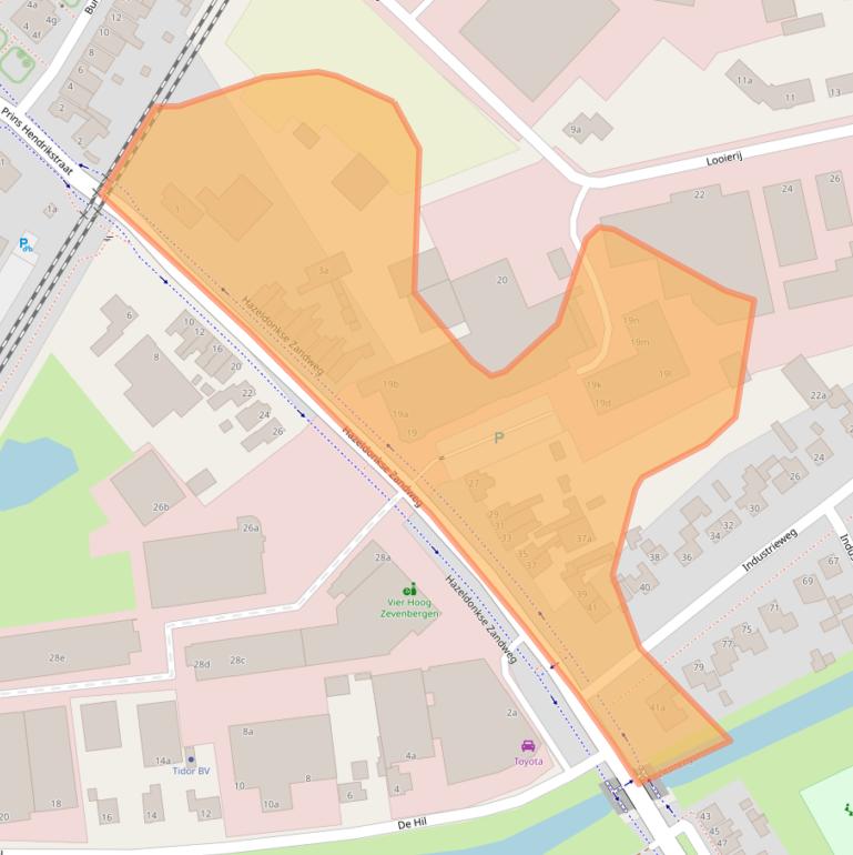 Kaart van postcodegebied 4762AJ.