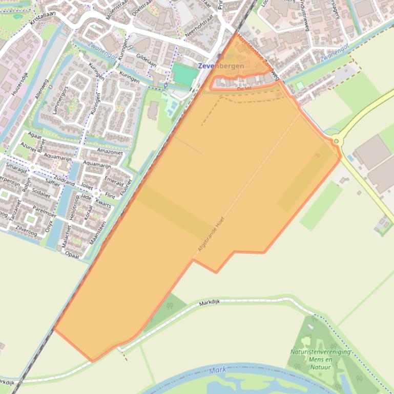 Kaart van postcodegebied 4762AL.