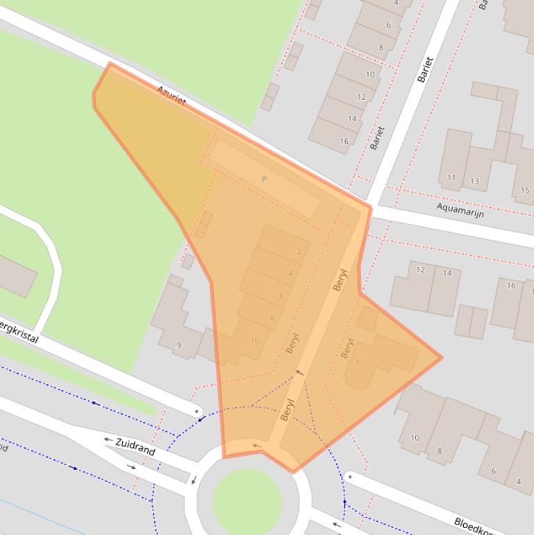 Kaart van postcodegebied 4762BG.