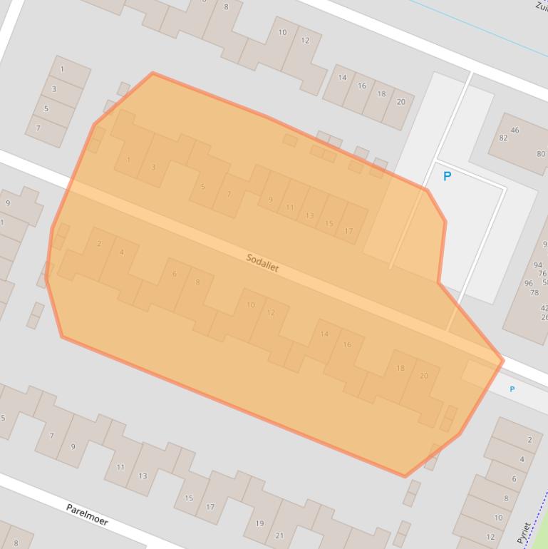 Kaart van postcodegebied 4762CM.