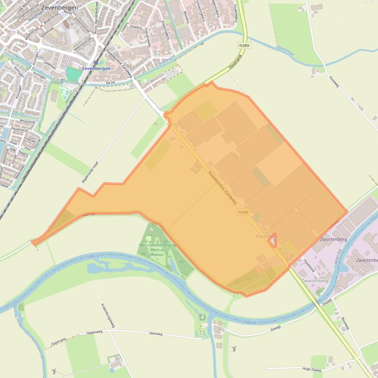 Kaart van postcodegebied 4762PA.