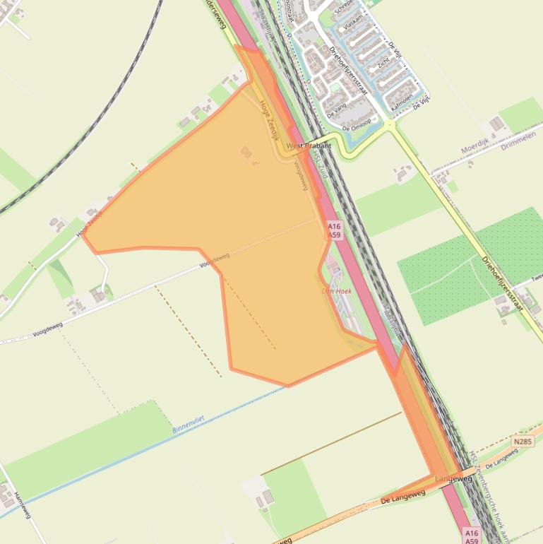 Kaart van postcodegebied 4765BL.