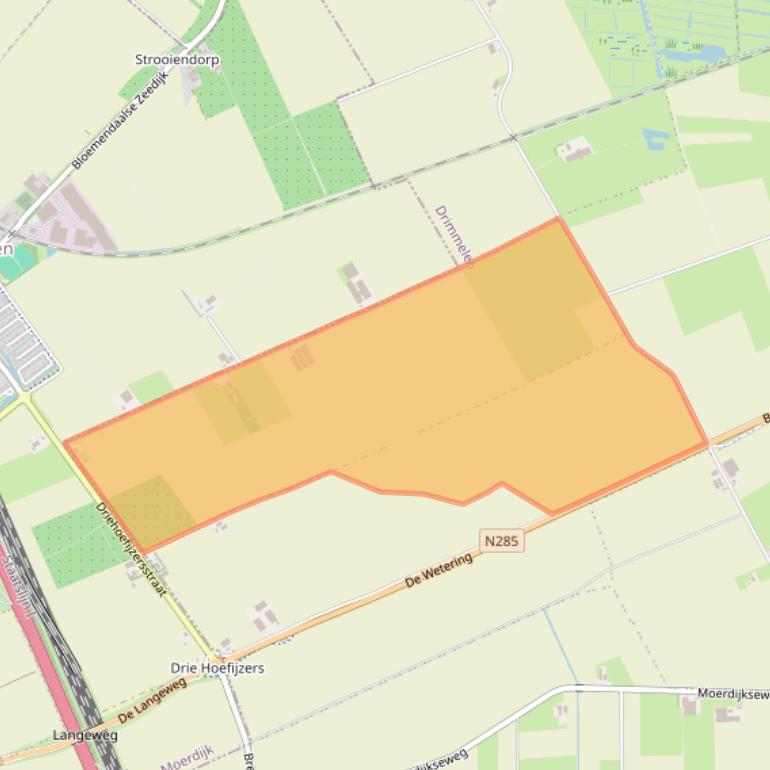 Kaart van postcodegebied 4766TC.