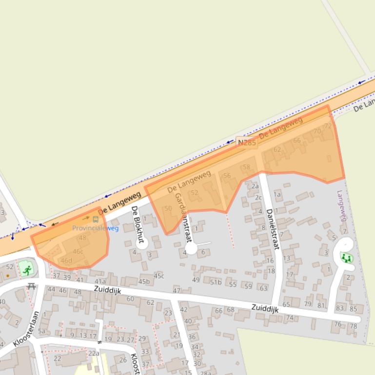 Kaart van postcodegebied 4771RC.