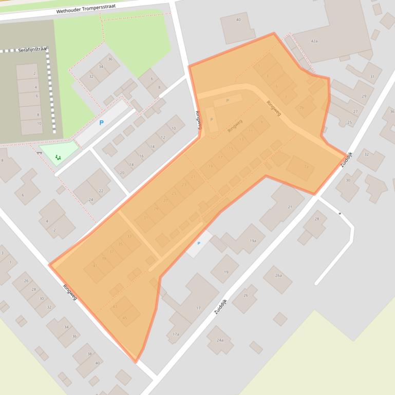 Kaart van postcodegebied 4771RD.