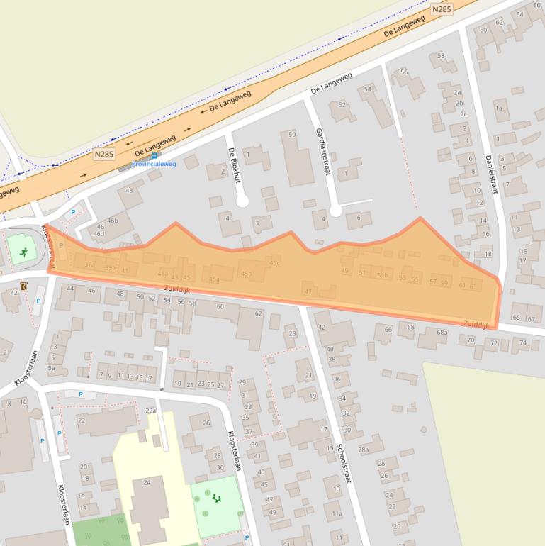 Kaart van postcodegebied 4771RJ.