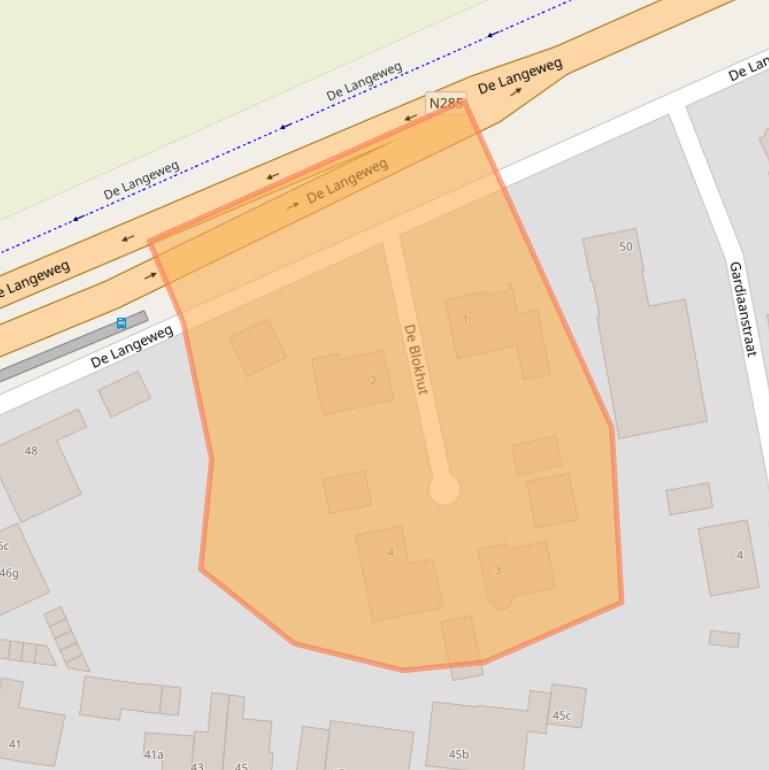 Kaart van postcodegebied 4771RV.