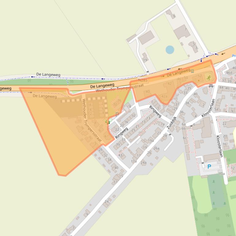 Kaart van postcodegebied 4771RW.