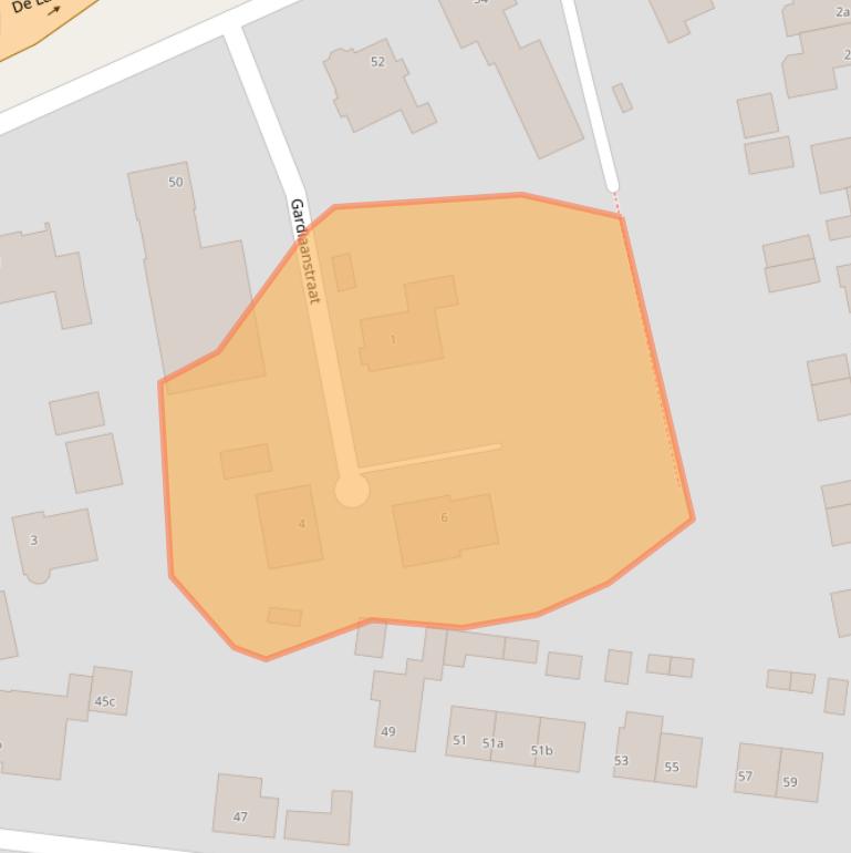 Kaart van postcodegebied 4771RX.