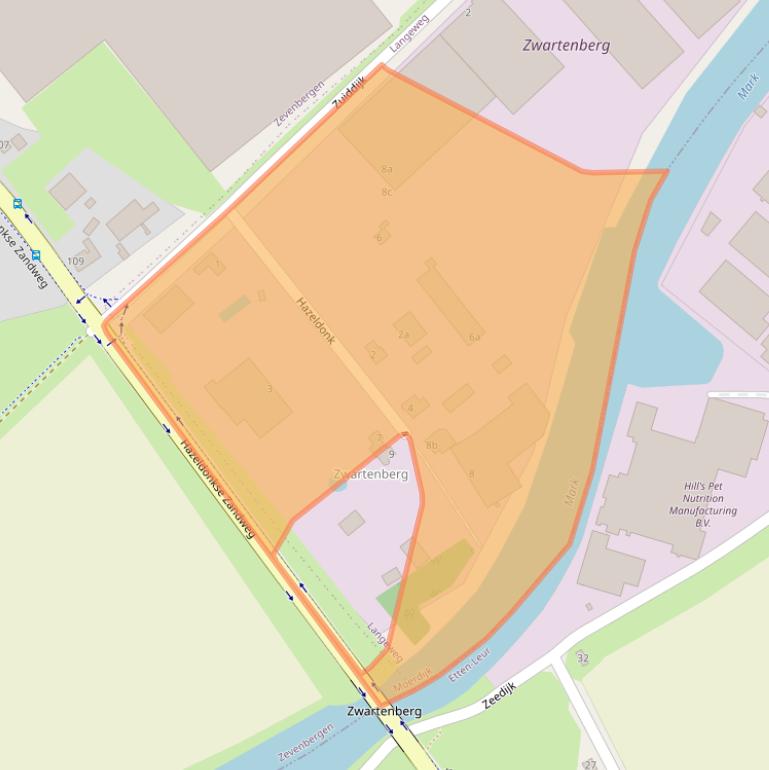 Kaart van postcodegebied 4772PA.