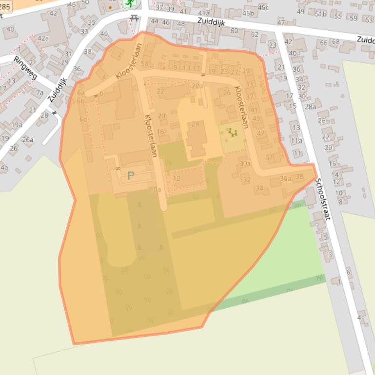 Kaart van postcodegebied 4772RA.