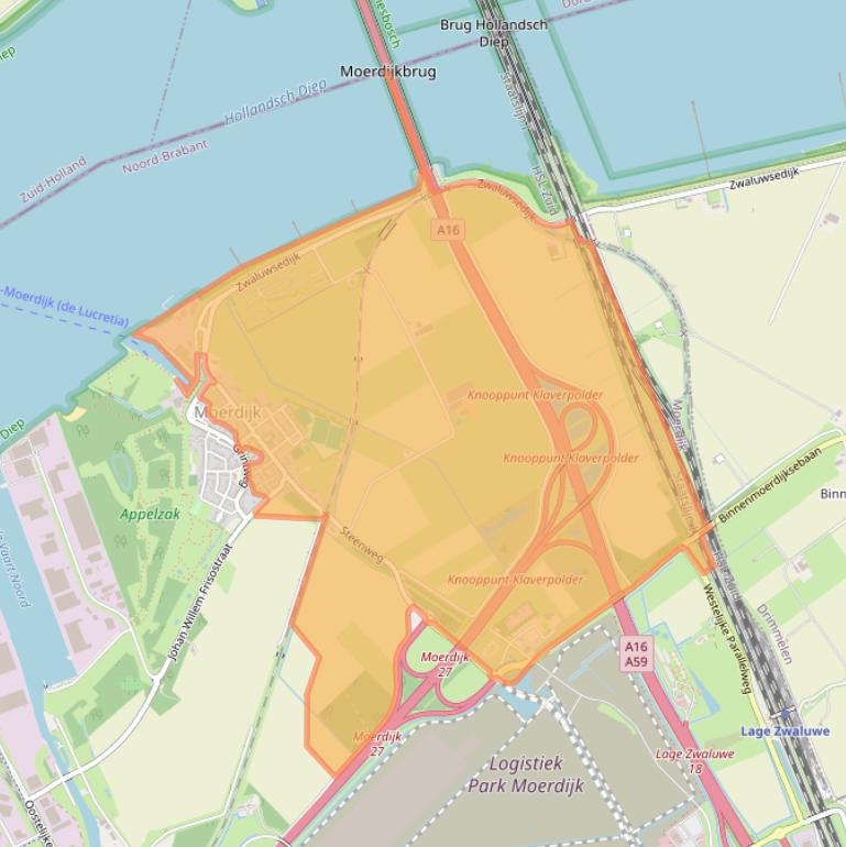 Kaart van postcodegebied 4781.