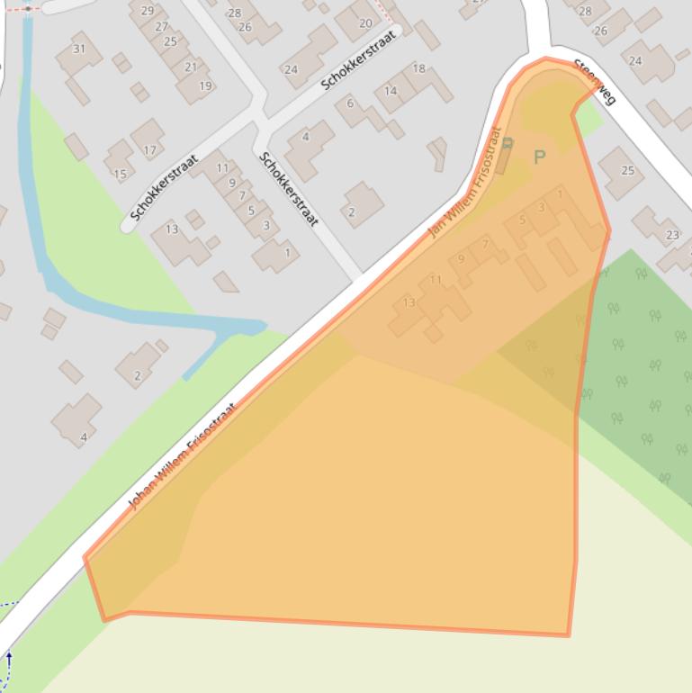 Kaart van postcodegebied 4781AJ.