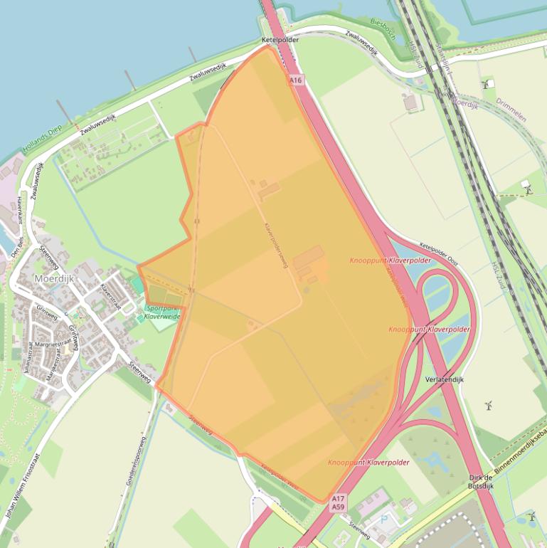 Kaart van postcodegebied 4781PC.