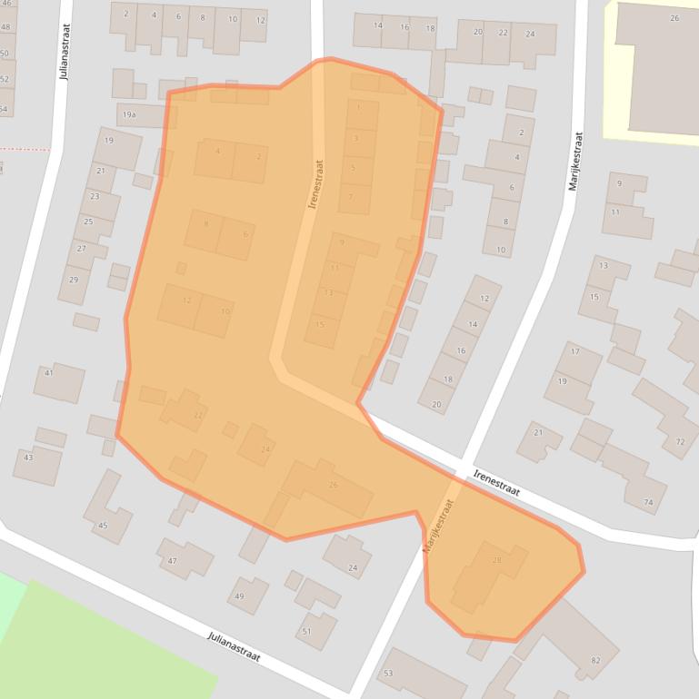 Kaart van postcodegebied 4782AJ.