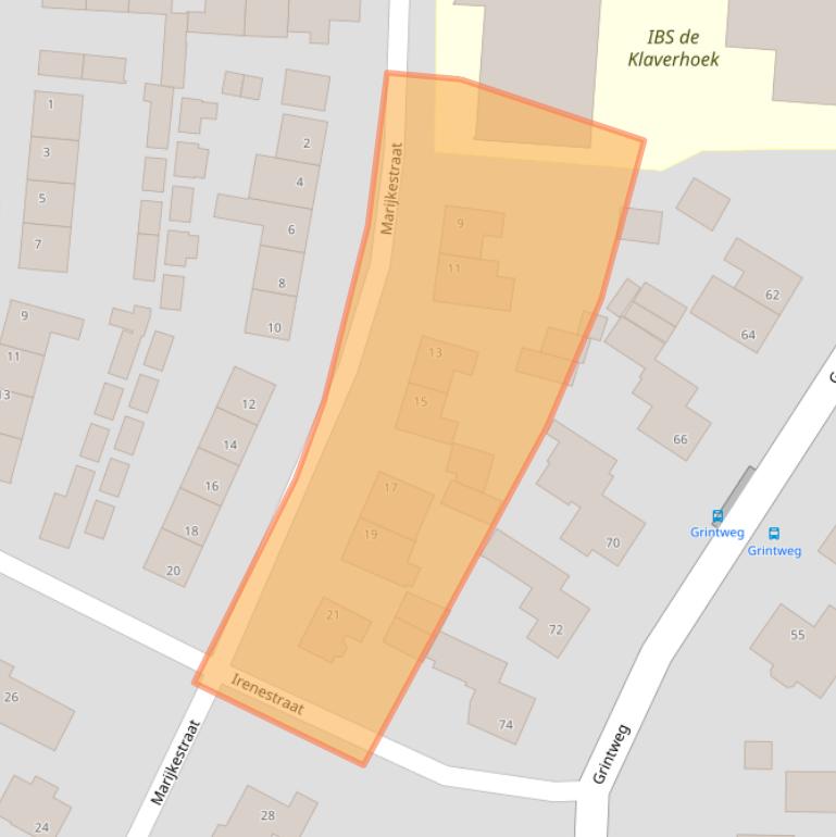 Kaart van postcodegebied 4782AK.