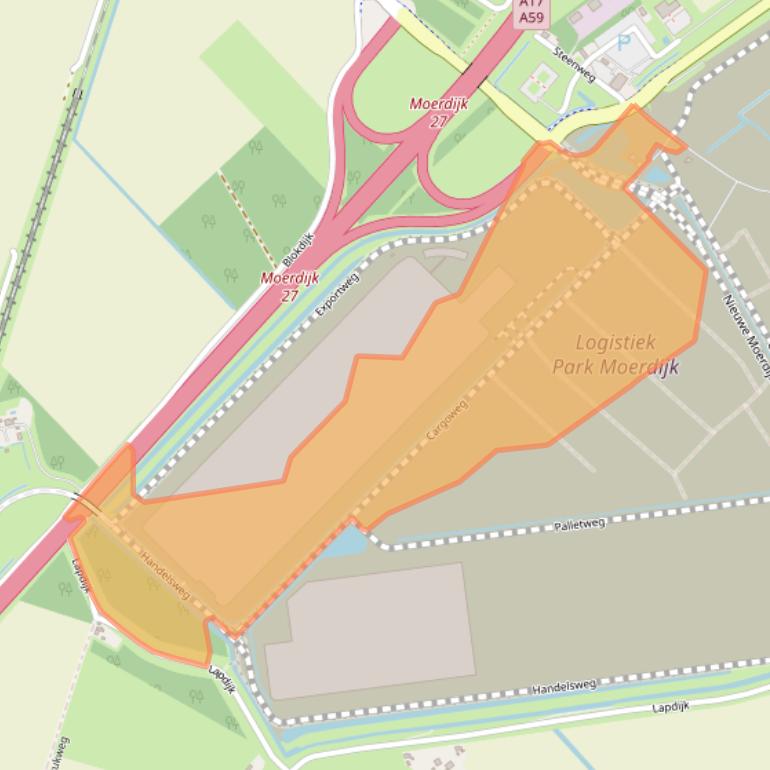 Kaart van postcodegebied 4782JB.