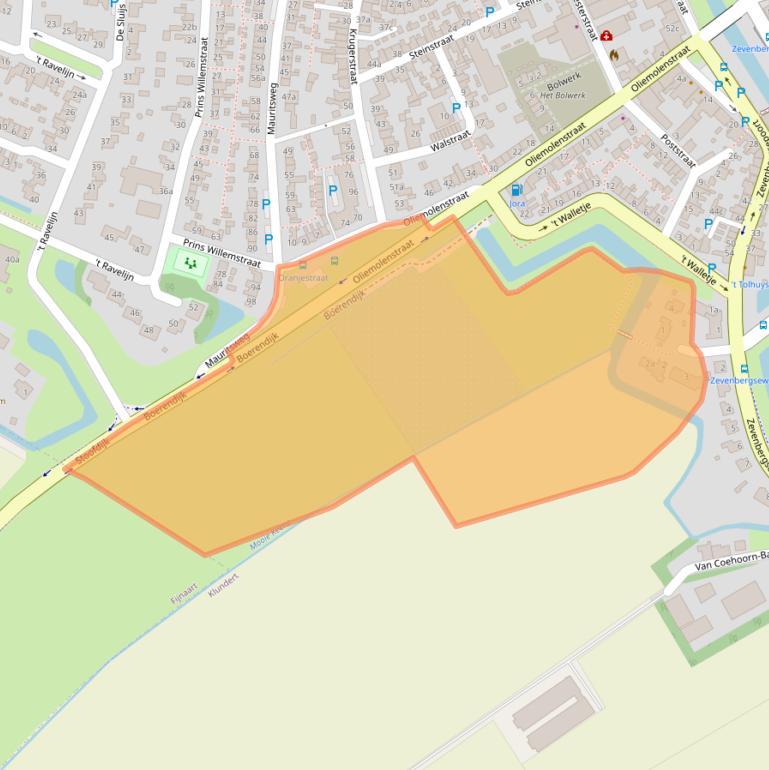 Kaart van postcodegebied 4791AA.