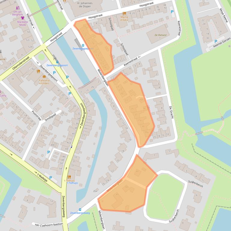 Kaart van postcodegebied 4791AJ.