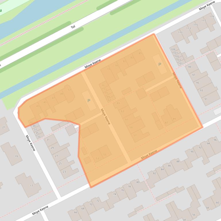 Kaart van postcodegebied 4791BB.