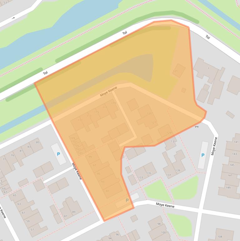 Kaart van postcodegebied 4791BC.