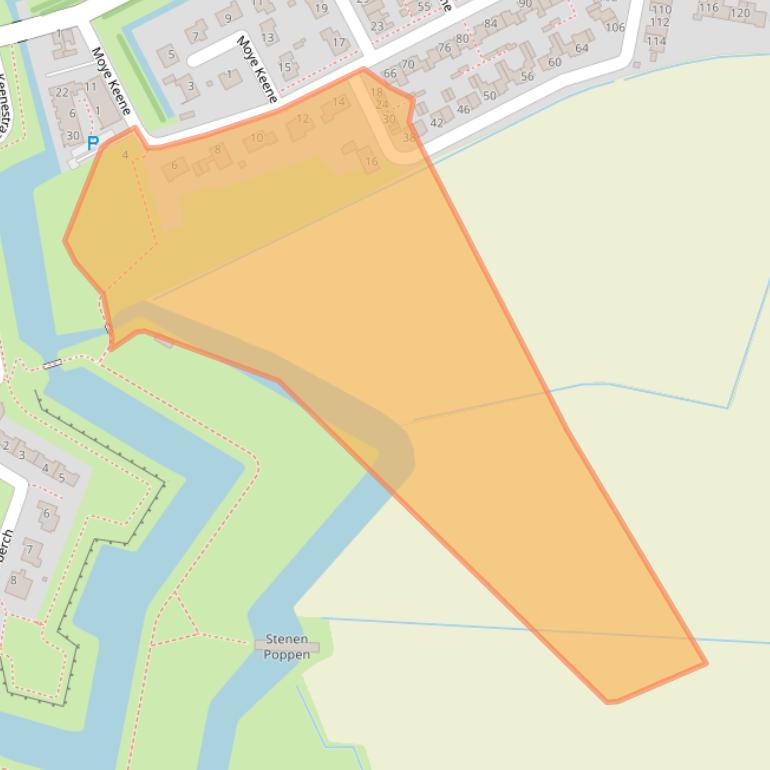 Kaart van postcodegebied 4791BE.