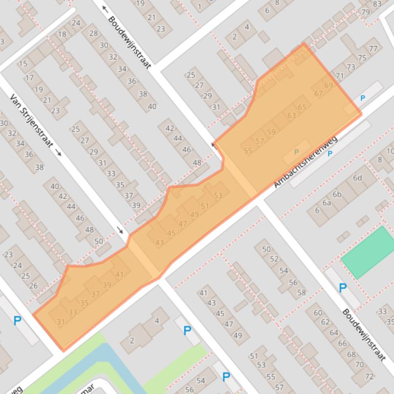 Kaart van postcodegebied 4791BW.