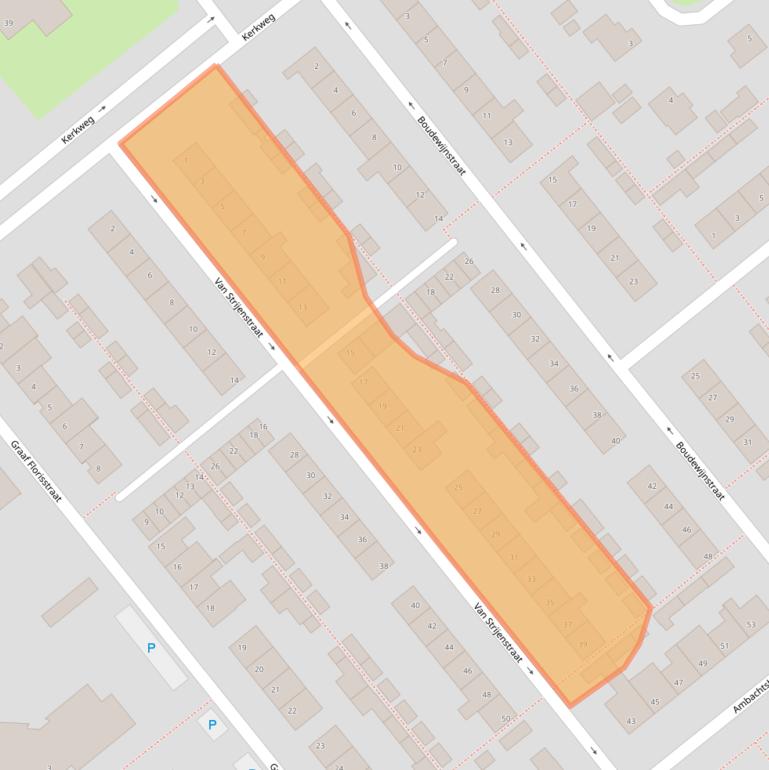 Kaart van postcodegebied 4791CC.