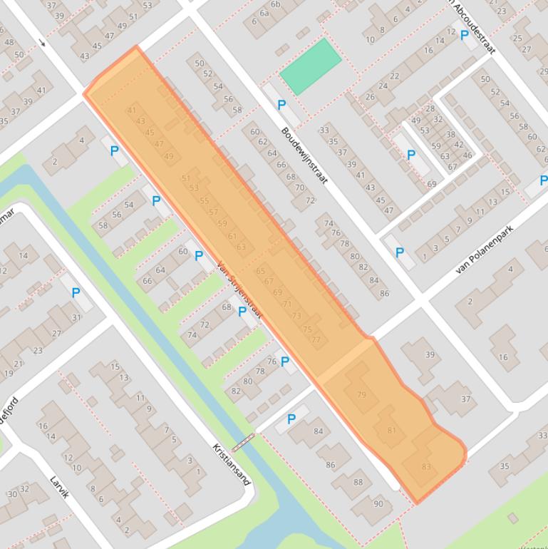 Kaart van postcodegebied 4791CD.