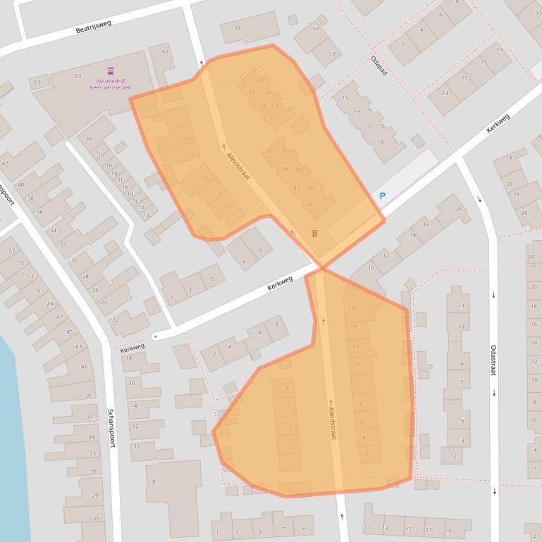 Kaart van postcodegebied 4791CW.