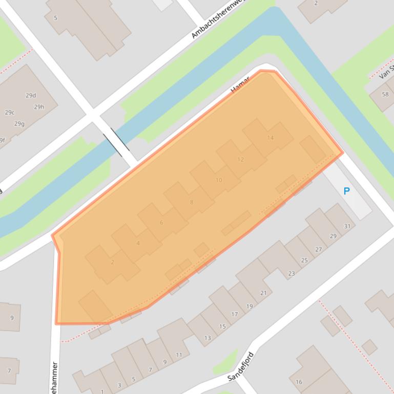 Kaart van postcodegebied 4791DB.