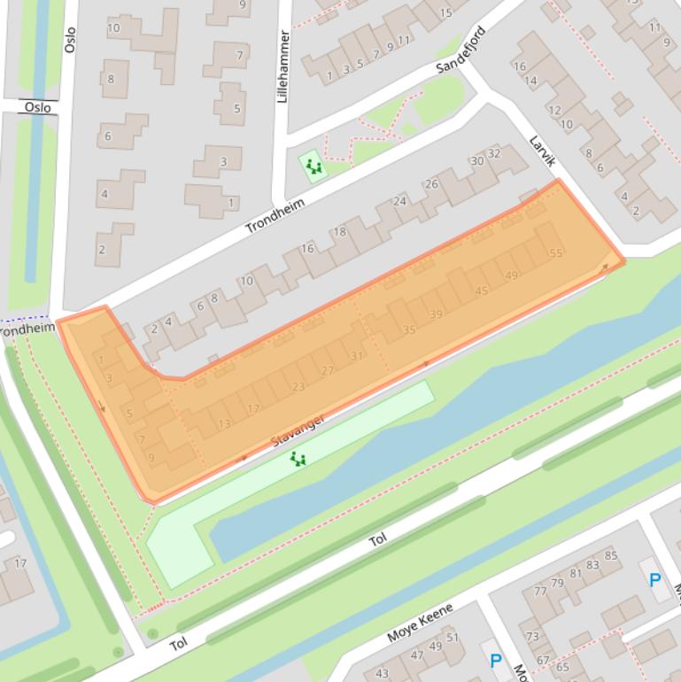 Kaart van postcodegebied 4791DJ.