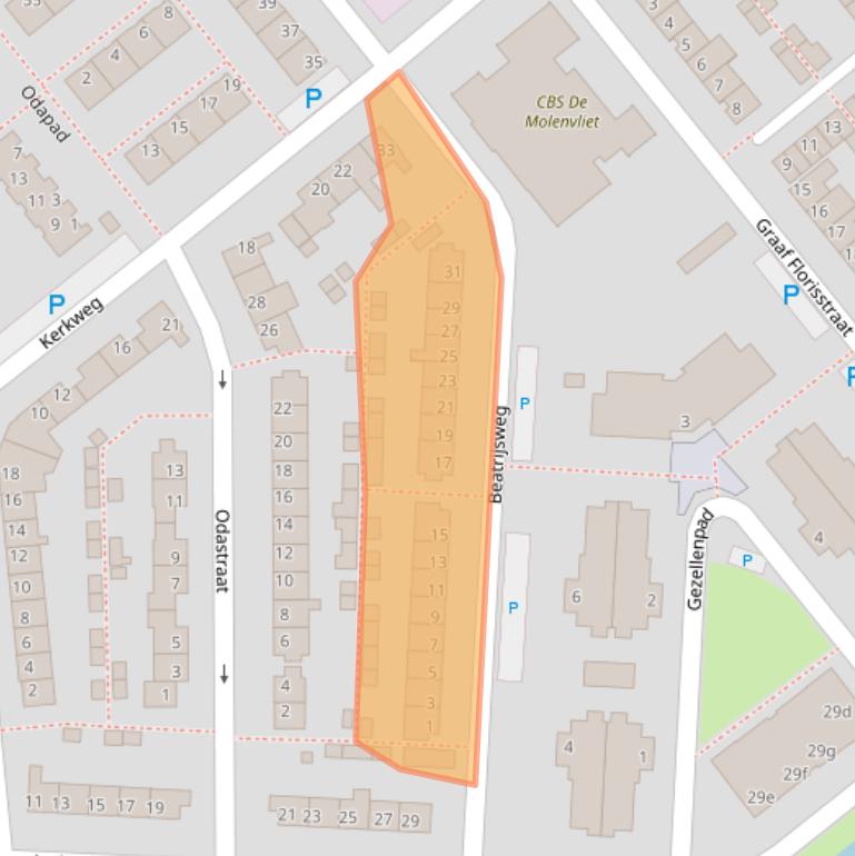 Kaart van postcodegebied 4791EA.