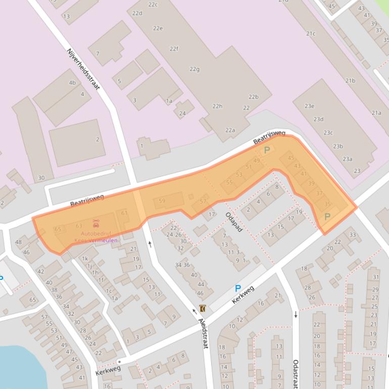 Kaart van postcodegebied 4791EB.