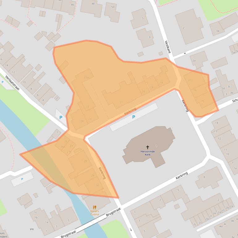 Kaart van postcodegebied 4791HG.