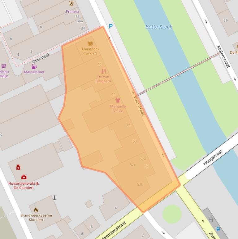 Kaart van postcodegebied 4791HP.